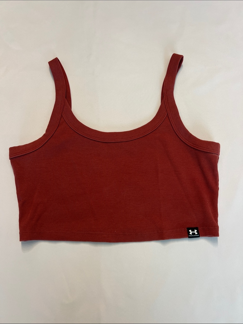 Under Armour Ribbed Crop Sports - Rust